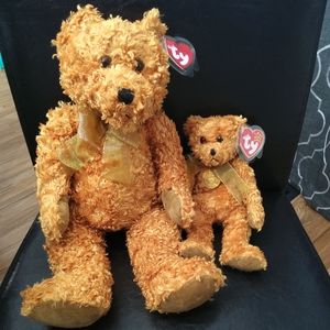 TY Vintage Teddy Beanie Baby & Teddybearsary Buddy Set 2002 Firm Price*